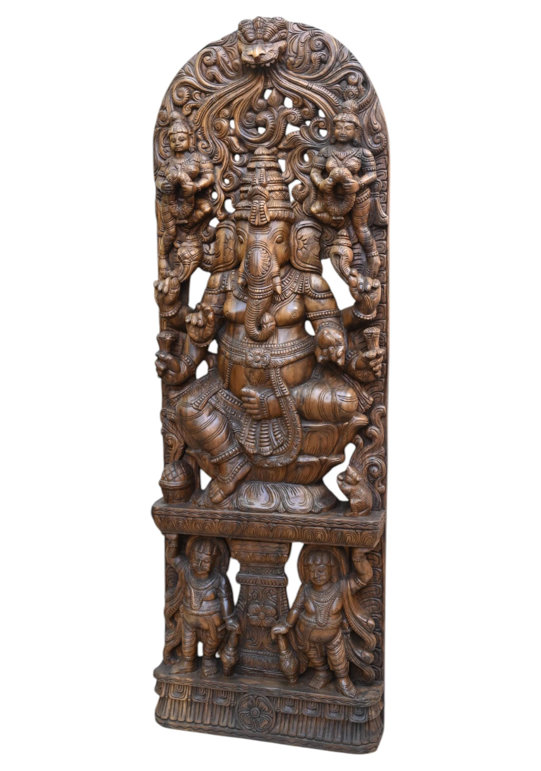 Wooden Ganesha  staute Jali Work Design_3