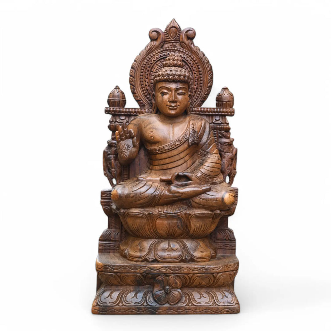 wooden Buddha statue