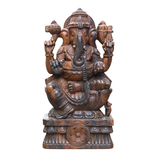 Beautiful Ganesh Holding Tusk 24"