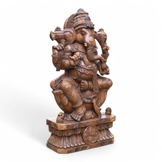 Wooden Ganesh Idol_3