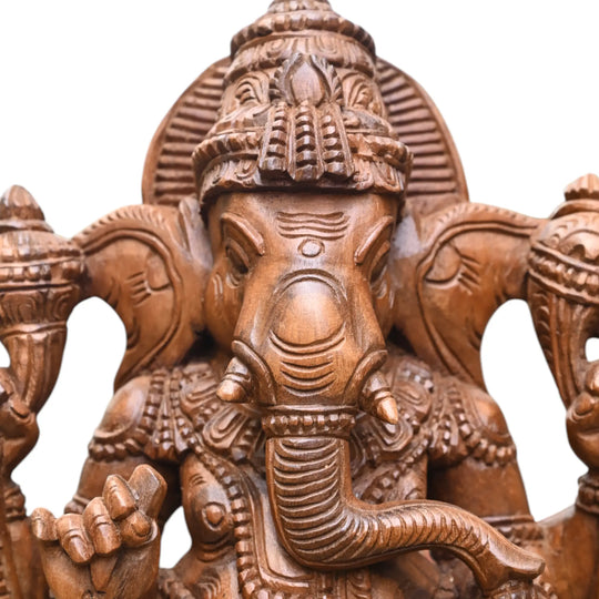 Wooden Ganesh Idol_4