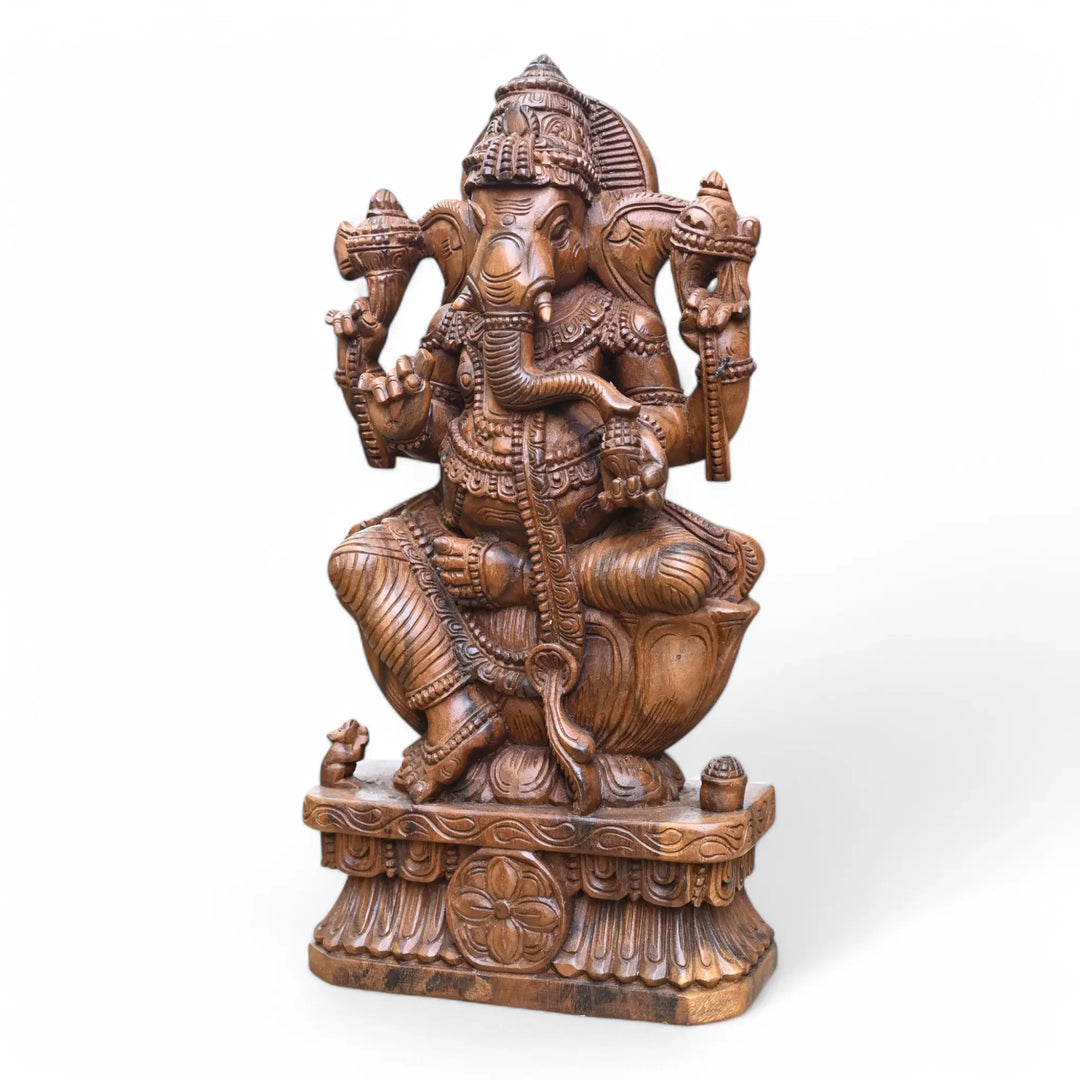 Wooden Ganesh Idol_2