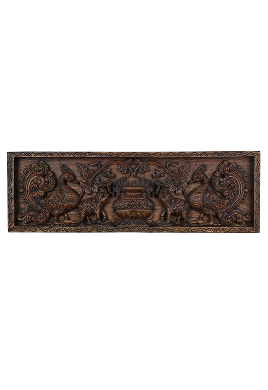 Detailed Carved kumba kalasam Panel 37"