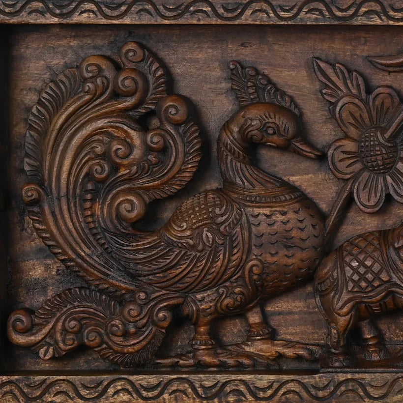 Detailed Carved kumba kalasam Panel 37"