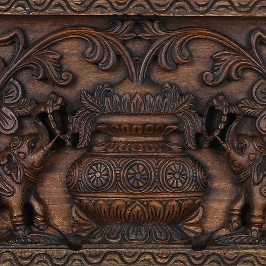 Detailed Carved kumba kalasam Panel 37"