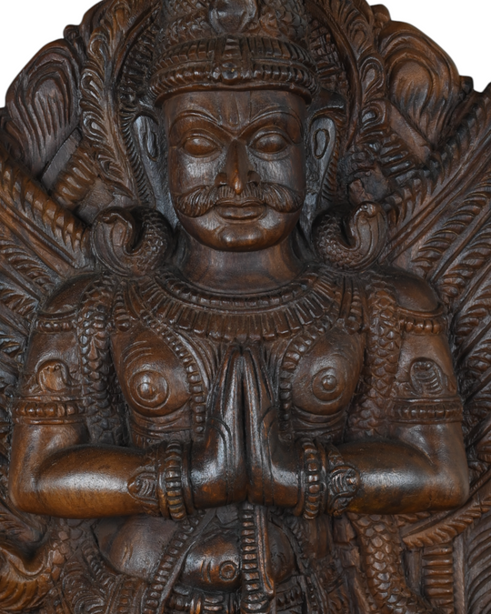 Hindu Deity Garuda in Devotional Worship 60"