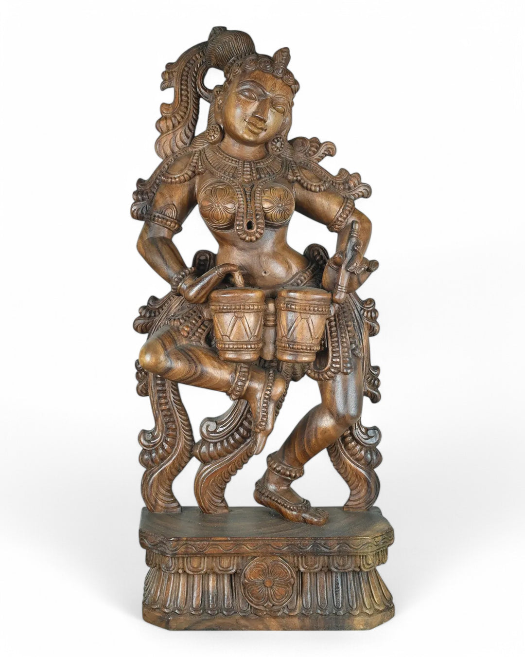 Wooden Apasara Statue