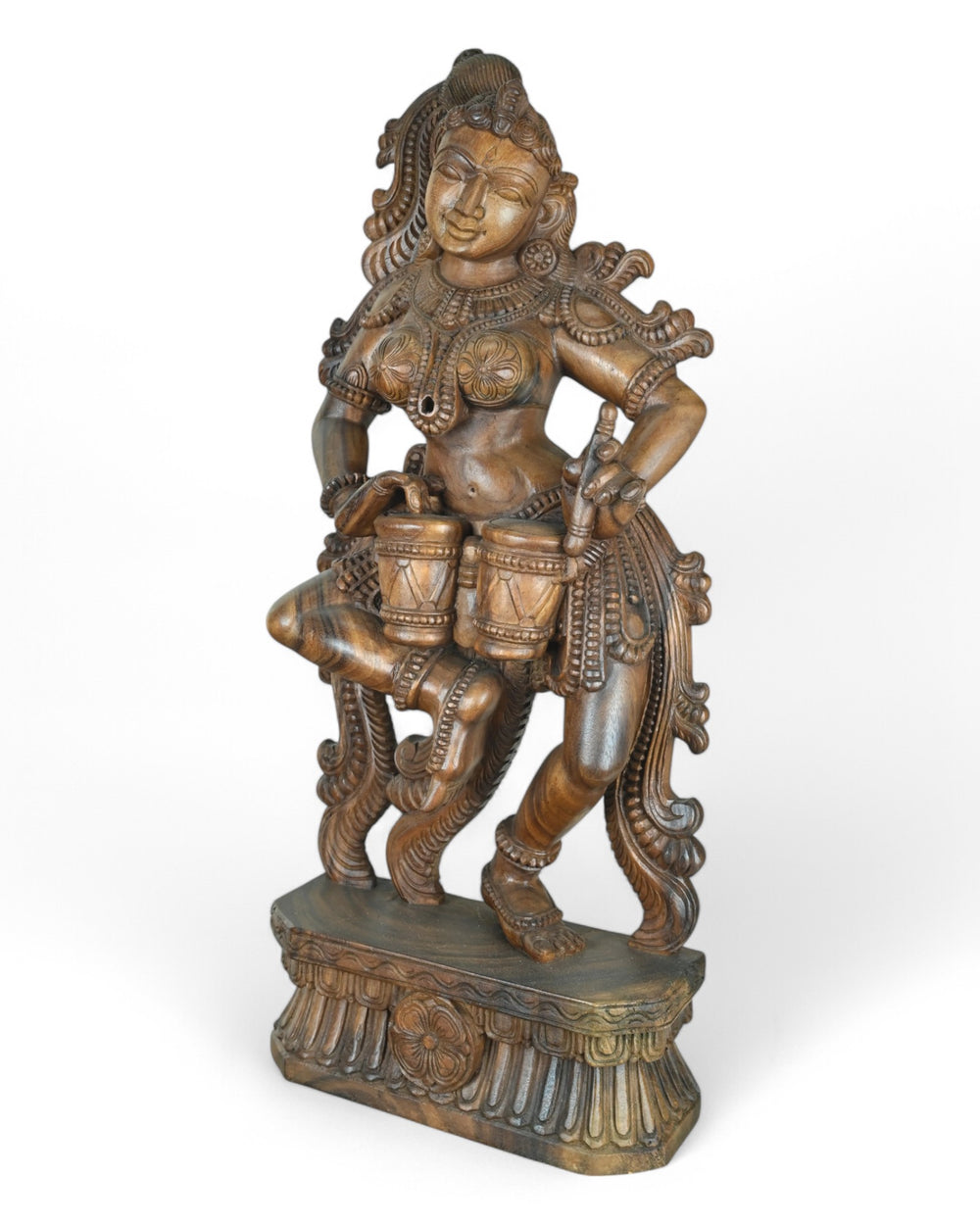 Wooden Apasara Statue