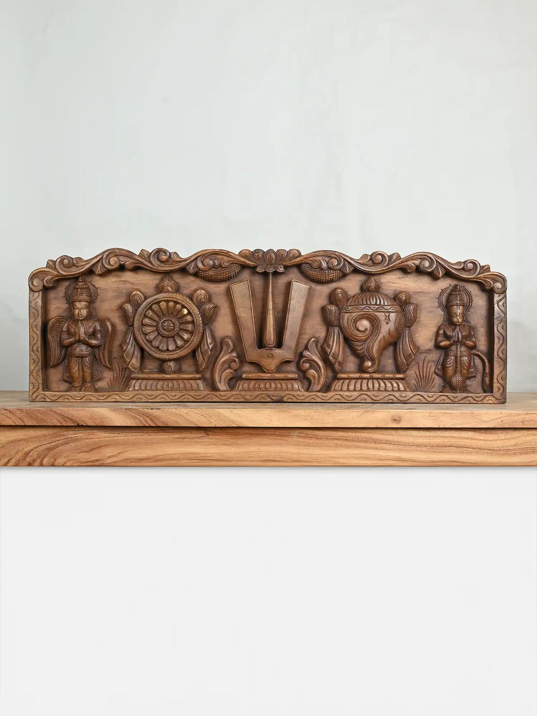 Vishnu's symbols decorative wood panels for walls