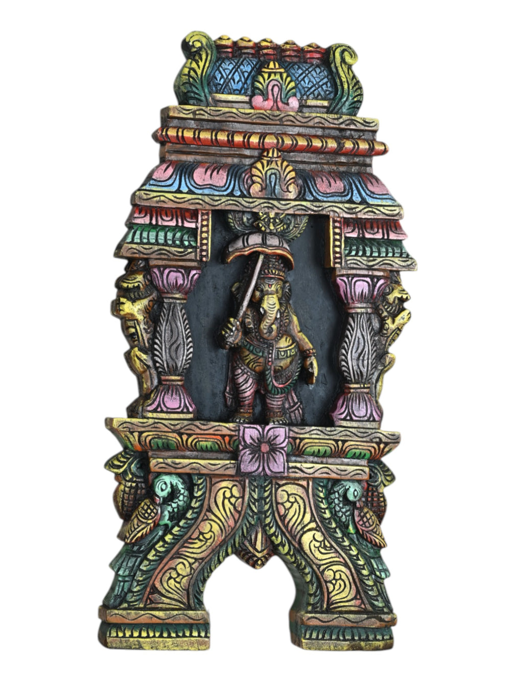 Wooden ganpati decoration