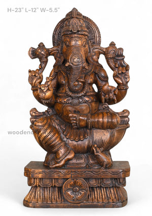 Wooden ganesh statue