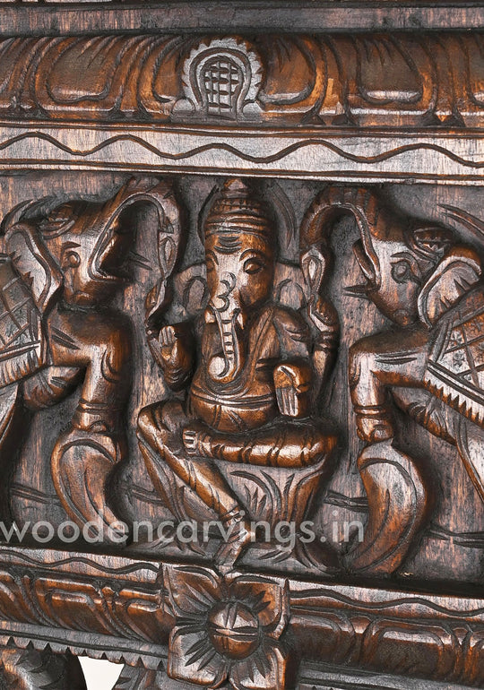 Kopuram Design Kaavadi Of Gaja Ganesha Wall Mount 24"