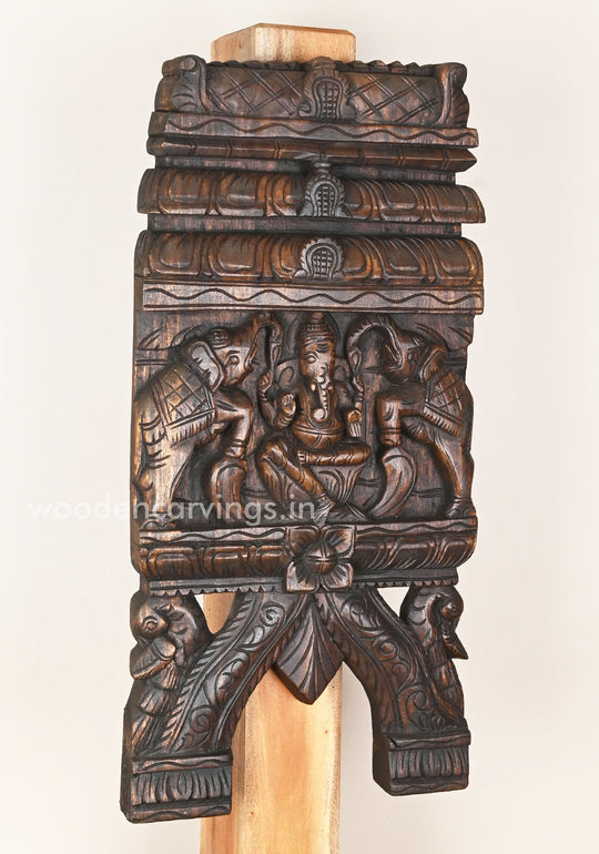 Kopuram Design Kaavadi Of Gaja Ganesha Wall Mount 24"