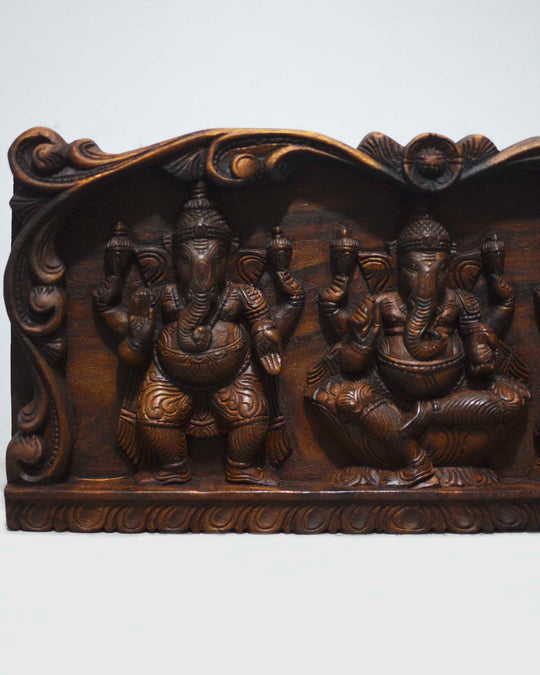 Unique differences of three Lord Ganesh panel 24"