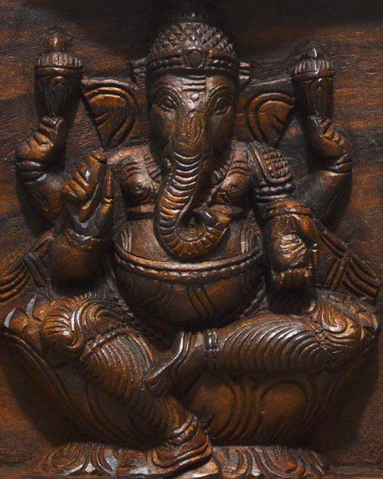 Unique differences of three Lord Ganesh panel 24"