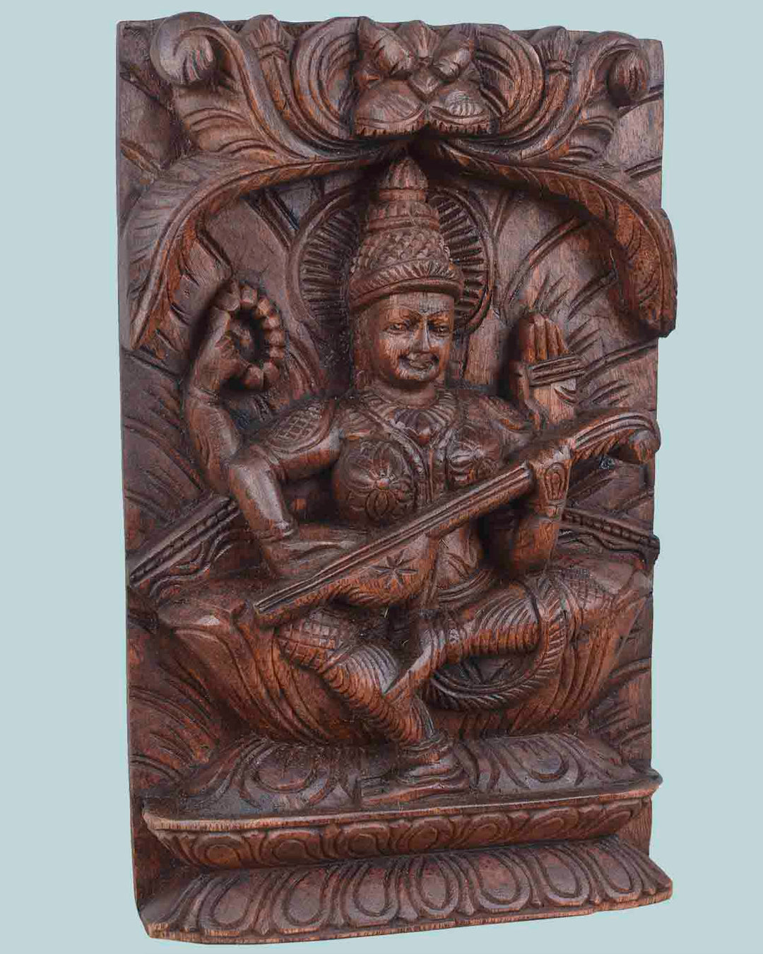 Goddess Saraswathi square Type Wall Mount 12"