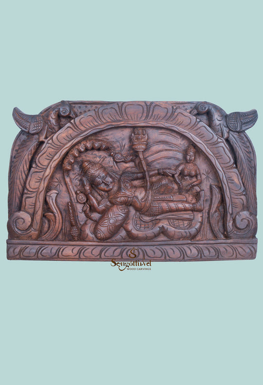 Arch Reclining Ranganathar on serpent panel 24"