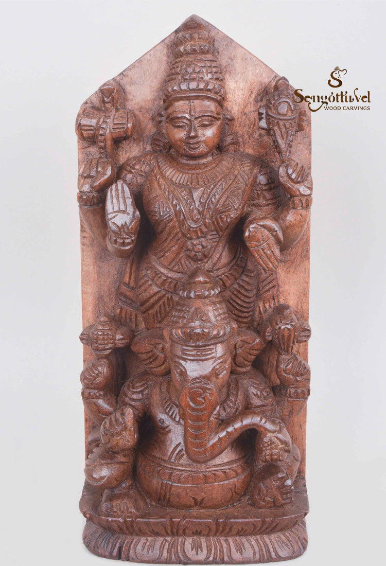 Lord Ganesh&His Mother Goddess Parvathi Wall Mount 13"