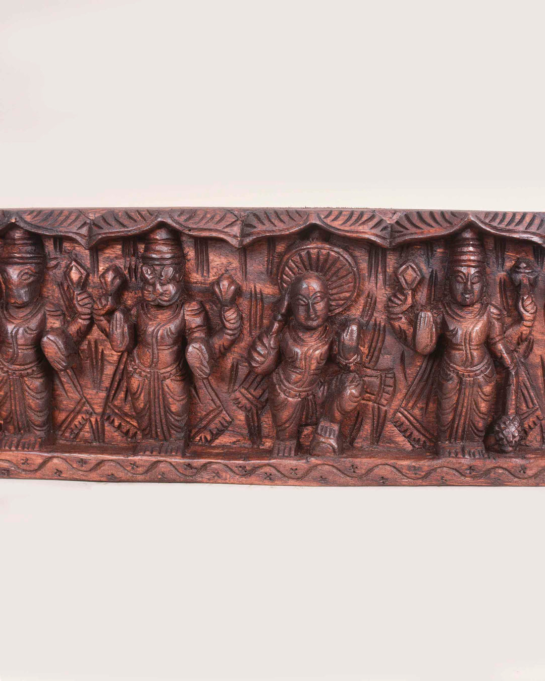 Ten Avatars of Mahavishnu Vaagai Wood Wall panel 36"